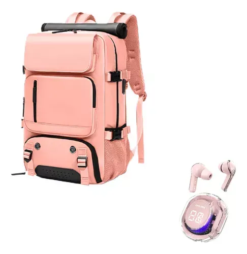 Maleta Morral Todo En 1 Pc Laptop Usb Pink Con Manos Libres