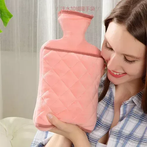 Combo Bolsa Pera De Agua Alivia Cólicos Y Medias Térmicas De Peluche Ovejeras