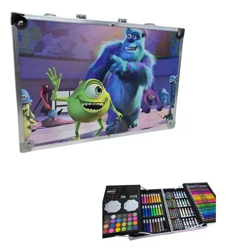 Set De Arte Para Niña Diseño Monster Inc 142 Piezas Estuche Lujo