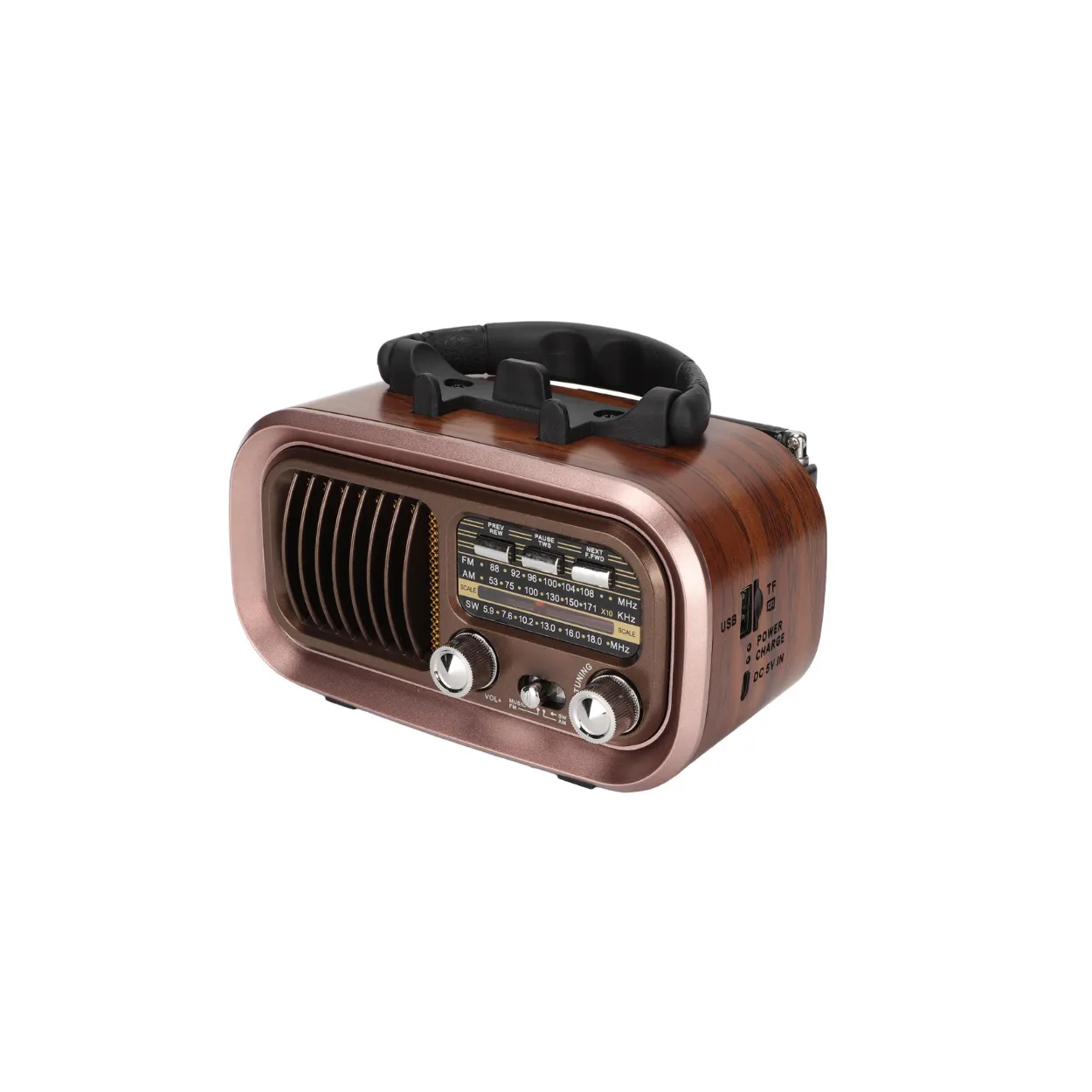 Radio Retro Potente Grande Multibandas Am Fm Bluetooth