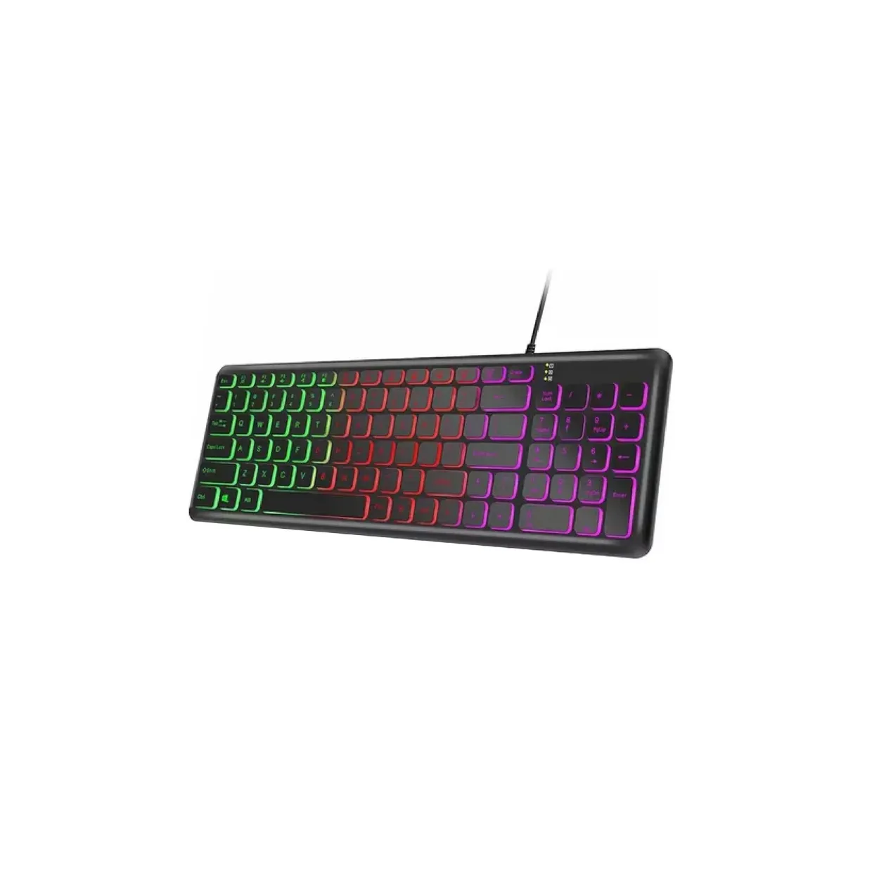 Teclado Para Computador Ultra Slim Rgb Usb Español Ñ