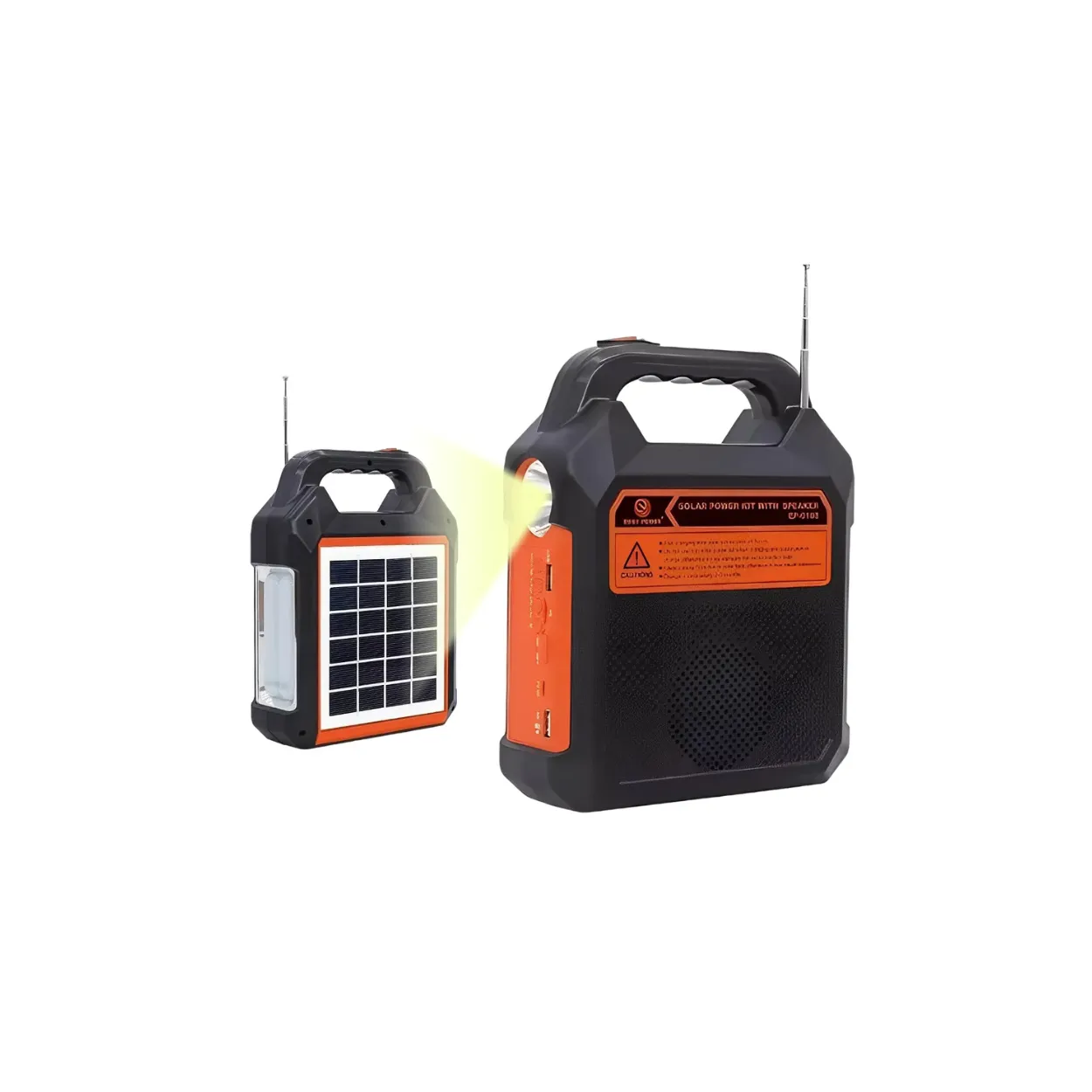 Radio Parlante Linterna Con Panel Solar Linterna Bluetooth