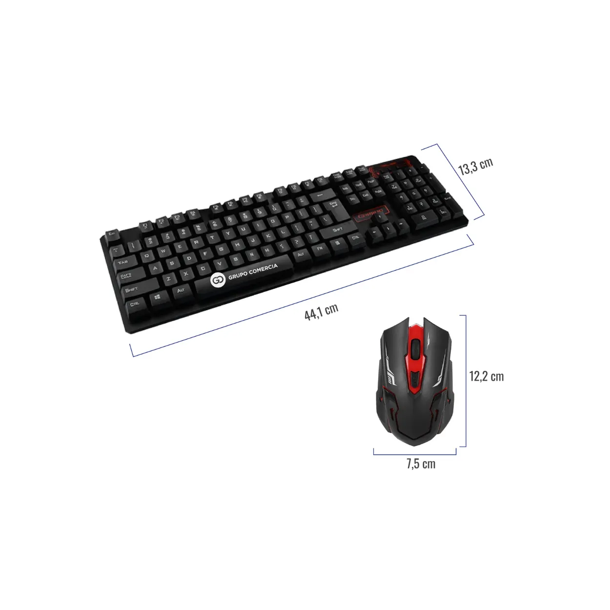 Teclado Inalámbrico Con Mouse Ergonómico Wireless