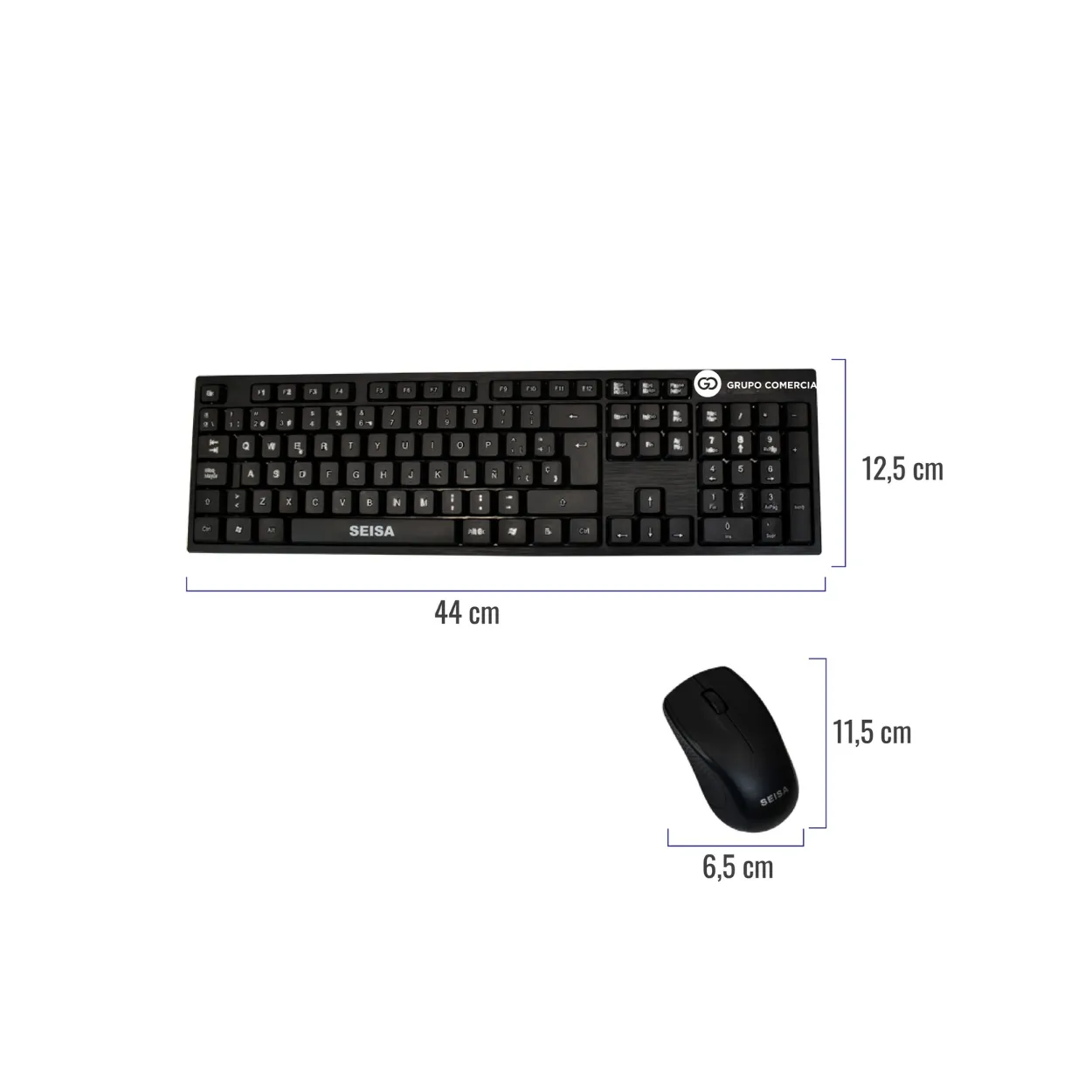 Combo Teclado En Español + Mouse Optico De Cable Usb Seisa