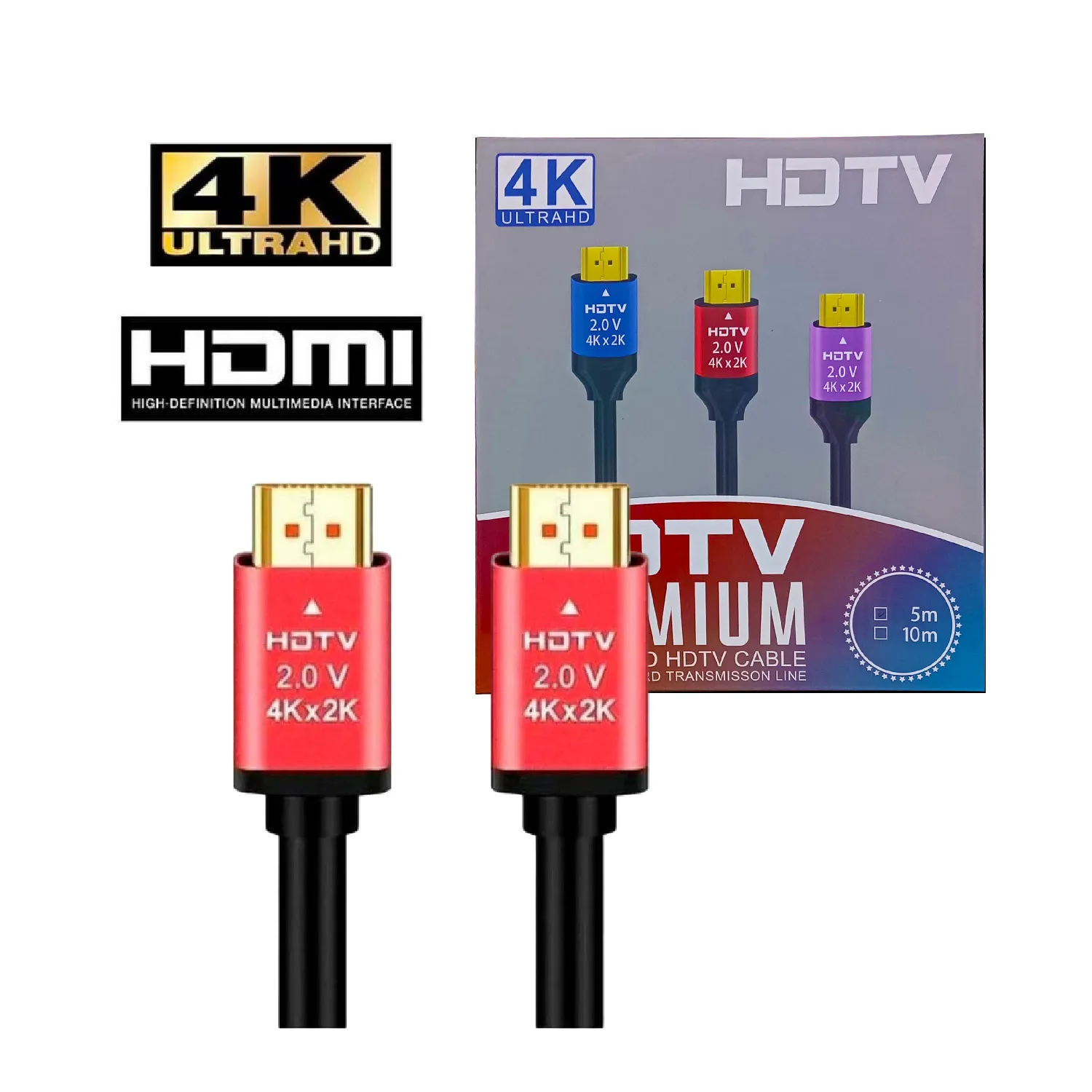 Cable 5 Metros HDTV 4K Alta Velocidad HDMI Full HD