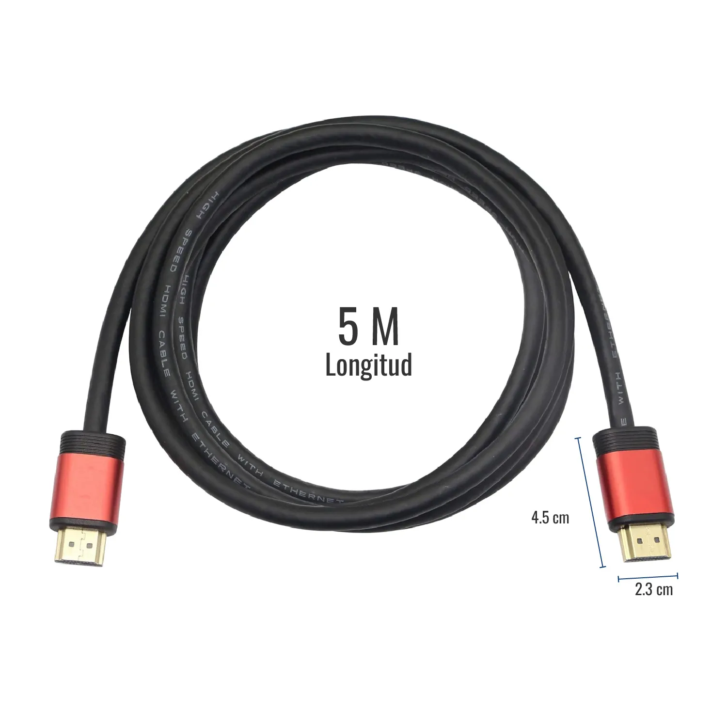 Cable 5 Metros HDTV 4K Alta Velocidad HDMI Full HD