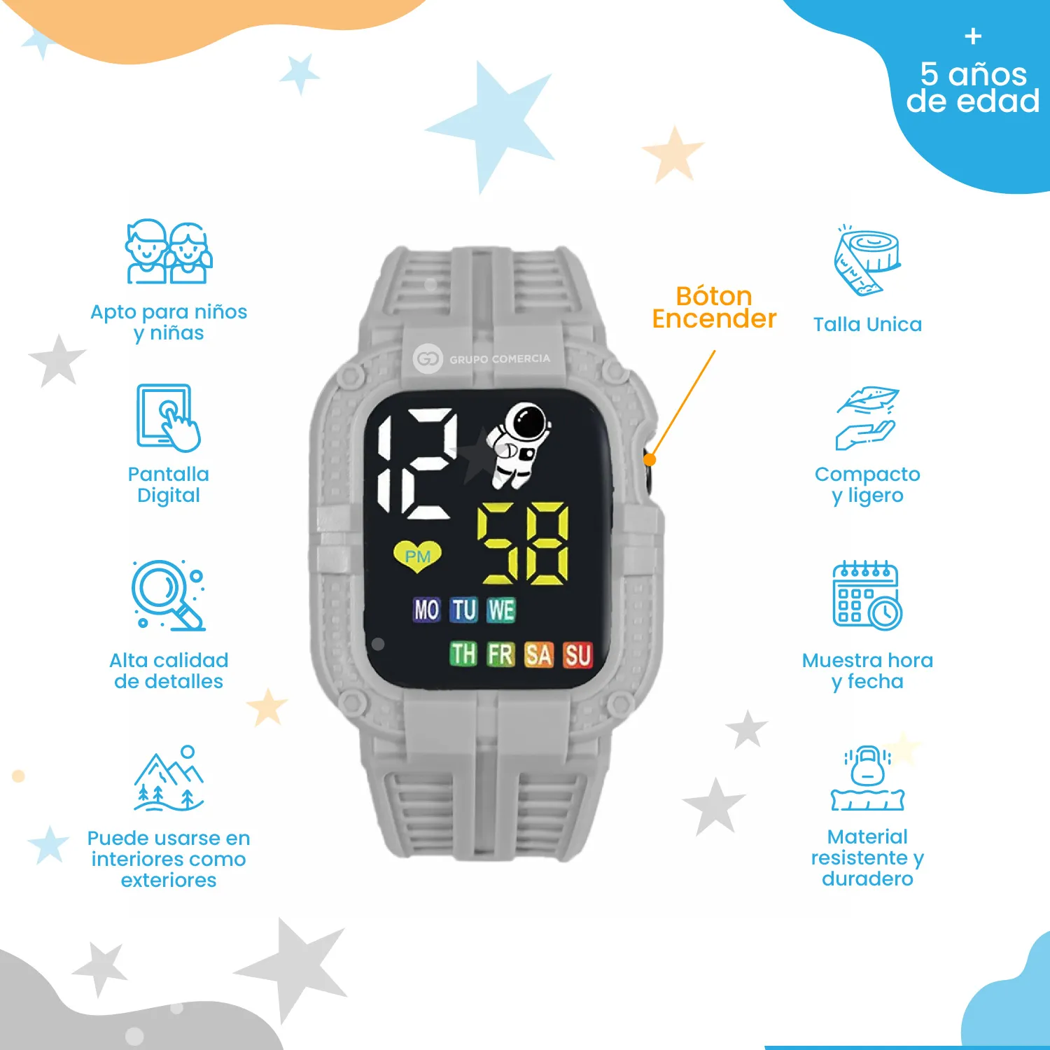 Reloj Digital En Silicona Para Niños Divertido Premium 