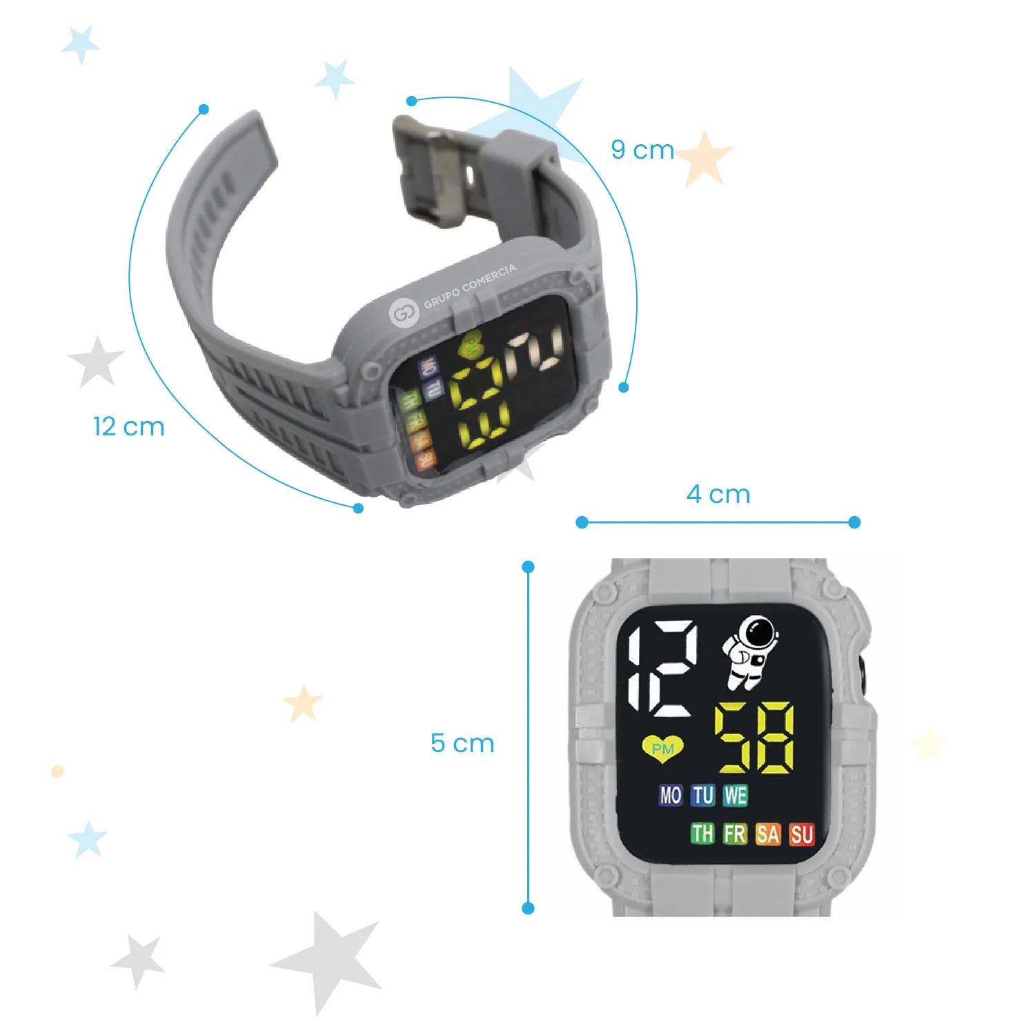 Reloj Digital En Silicona Para Niños Divertido Premium 