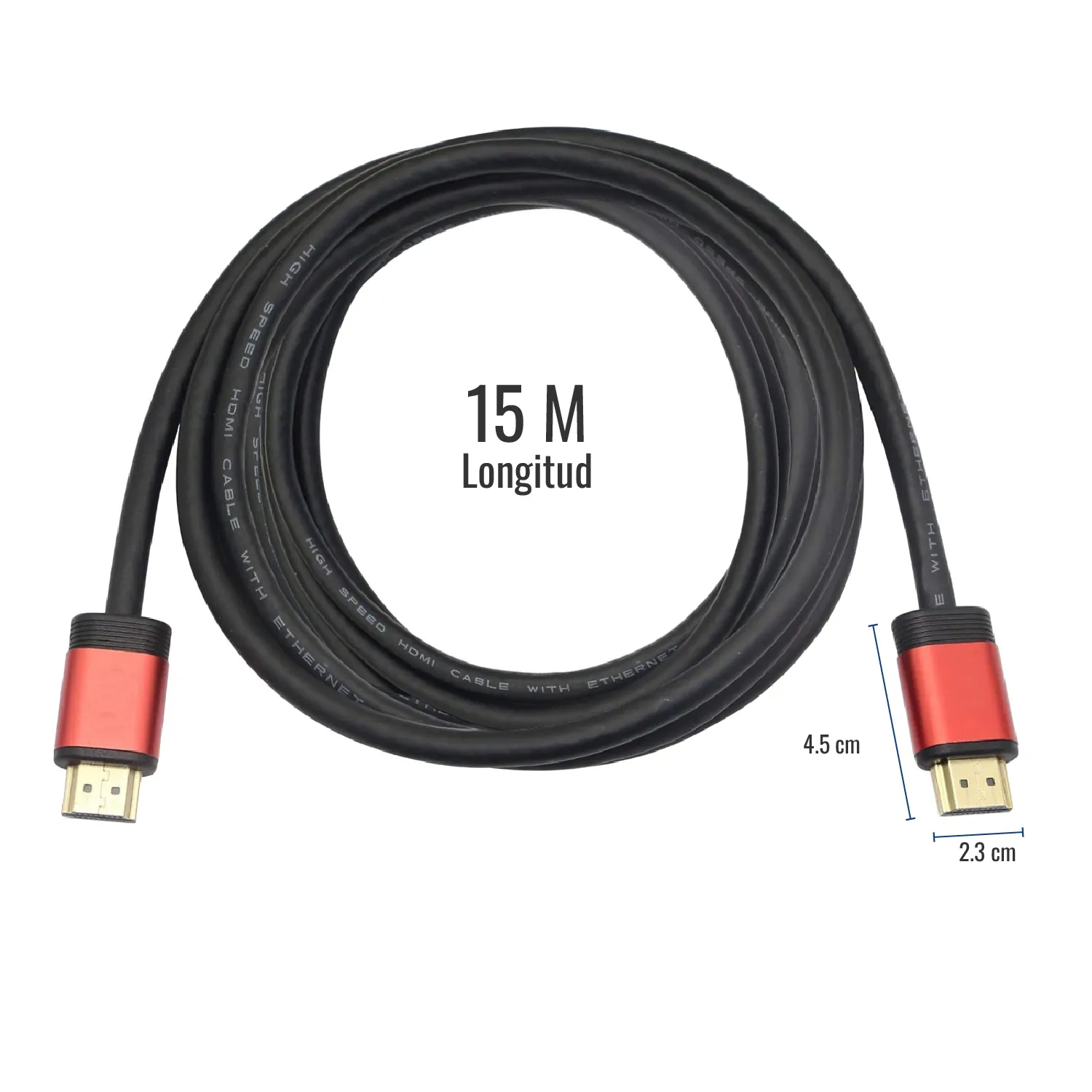 Cable Hdtv/hdmi 4k Ultra Hd 2k De 15 Metros Alta Definición