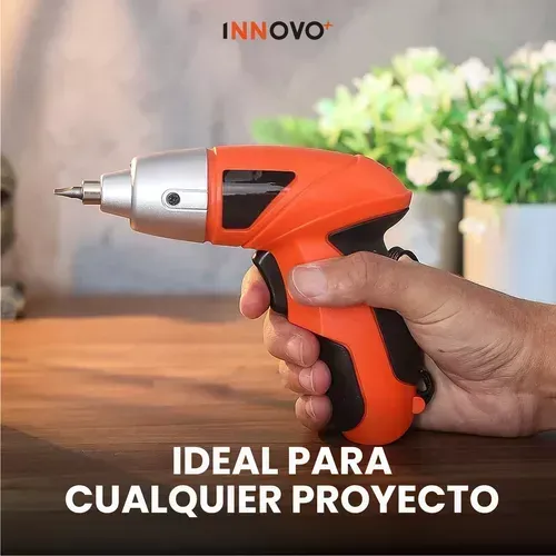 Atornillador Recargable 45 Piezas Infaltable Del Hogar Con Estuche Innovo Tools