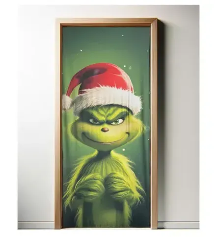 Decoración Navideña Cubre Puerta Ajustable Grinch Navidad