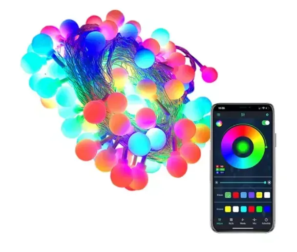 Luces Navideñas Control Remoto App 10m Rgb Secuencial