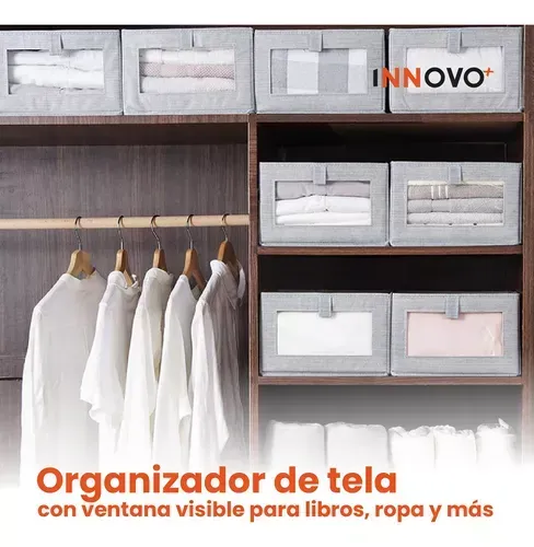 Set X3 Organizador De Closet Para Ropa Caja Almacenamiento