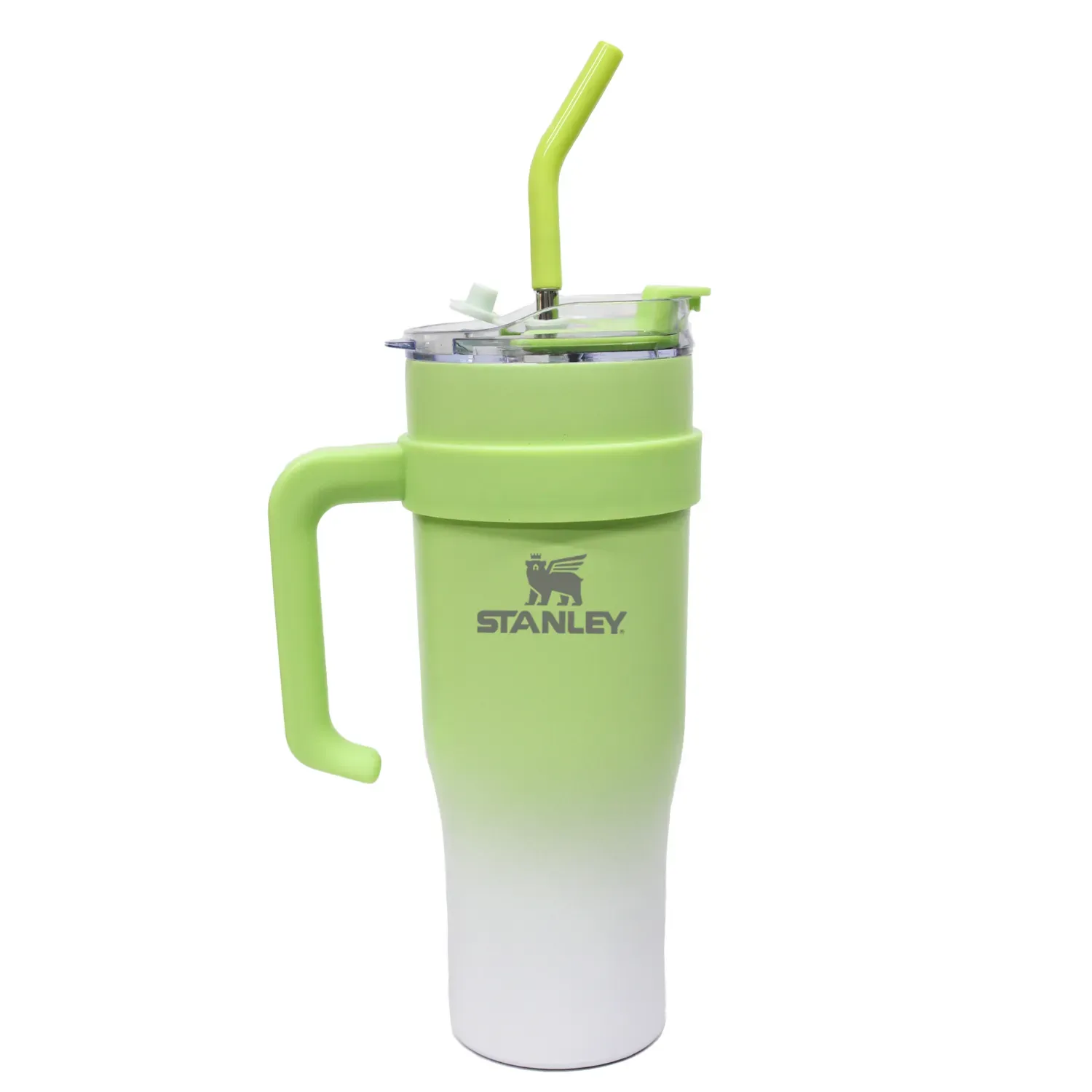 Vaso Termo Portable Stanley Verde Bicolor Conserva Calor Frio Pitillo