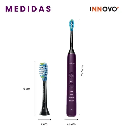 Cepillo Dental Purple Eléctrico Limpieza Profunda Recargable Limpieza Innovo Morado