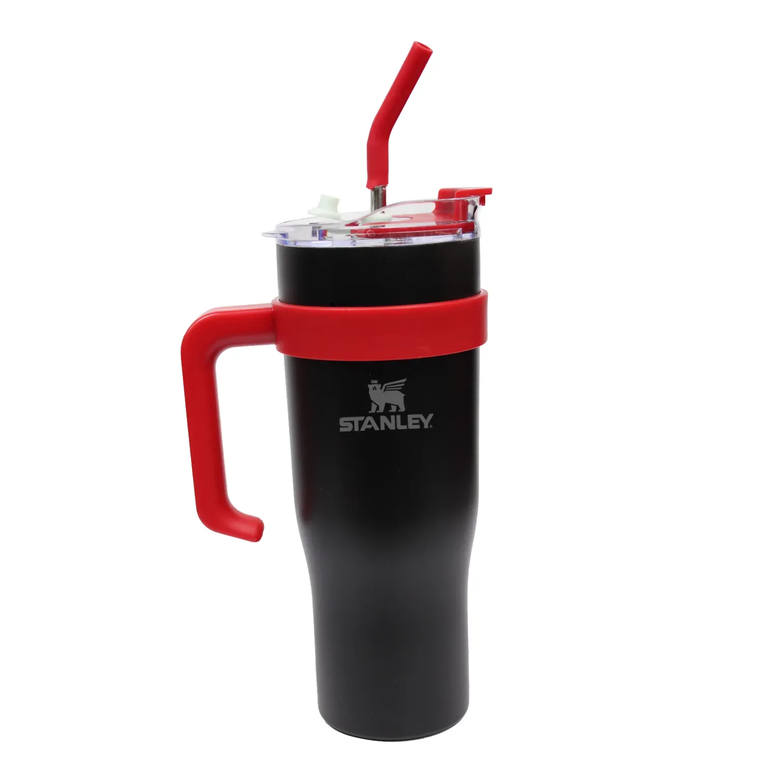 Vaso Termo Portable Stanley Negro Bicolor Conserva Calor Frio Pitillo