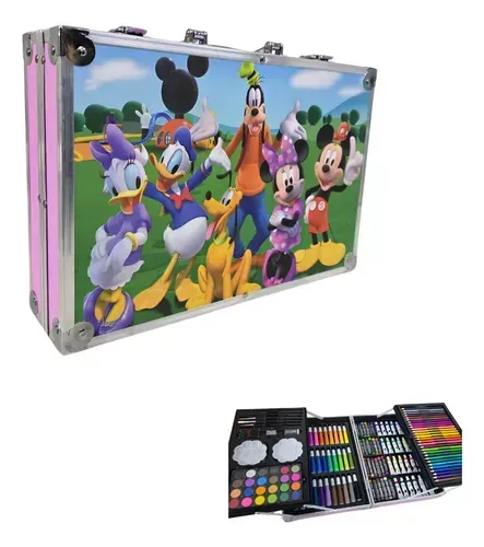 Set De Arte Para Niña Diseño Pato Donald 142 Piezas Estuche Lujo