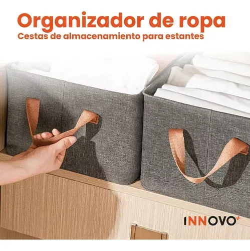 Organizador De Ropa Organiza Closet Caja Almacenamiento Gris