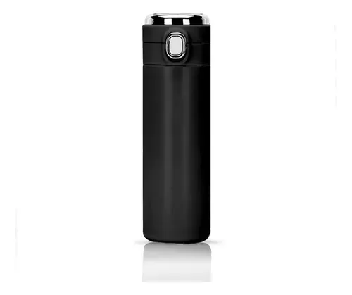 Termo Botella Portátil Conserva Temperatura Digital Led Acero Inoxidable Flask Innovo Negro