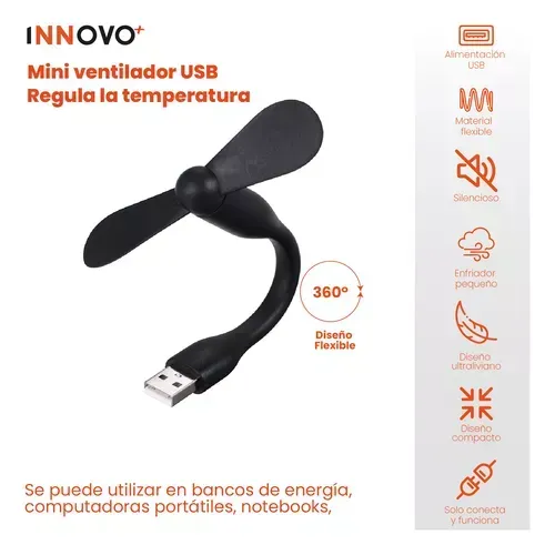 Ventilador Usb Para Pc Flexible Universal Portátil Fan