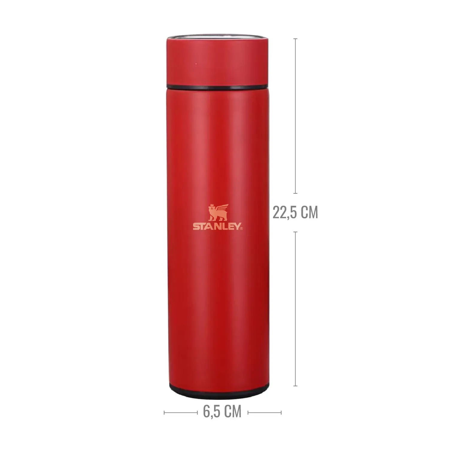 Termo Botella Para Bebidas Led Stanley 500 Ml Acero Inoxidable Digital  Rojo