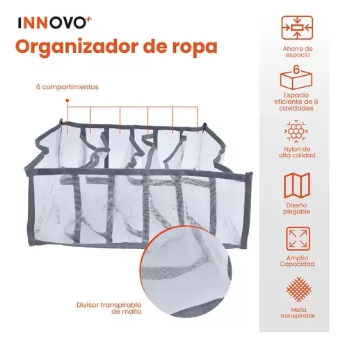 Set De 3 Organizadores De Ropa Organiza Closet Innovo Home