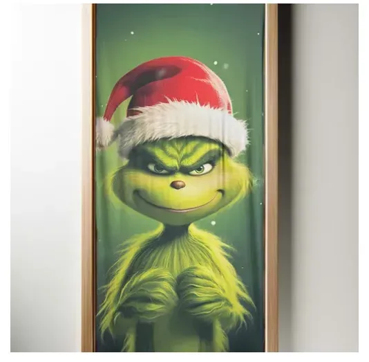 Decoración Navideña Cubre Puerta Ajustable Grinch Navidad