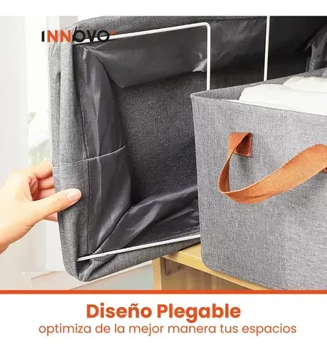 Organizador De Ropa Organiza Closet Caja Almacenamiento Gris