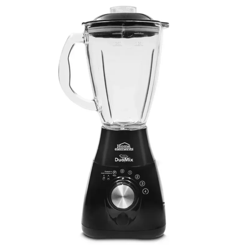 Licuadora Duomix pro HOME ELEMENTS Vaso Vidrio 1.5 Litros4 Cuatro Velocidades + Pulso Y Pica todo