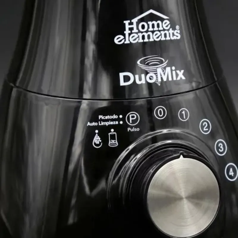 Licuadora Duomix pro HOME ELEMENTS Vaso Vidrio 1.5 Litros4 Cuatro Velocidades + Pulso Y Pica todo