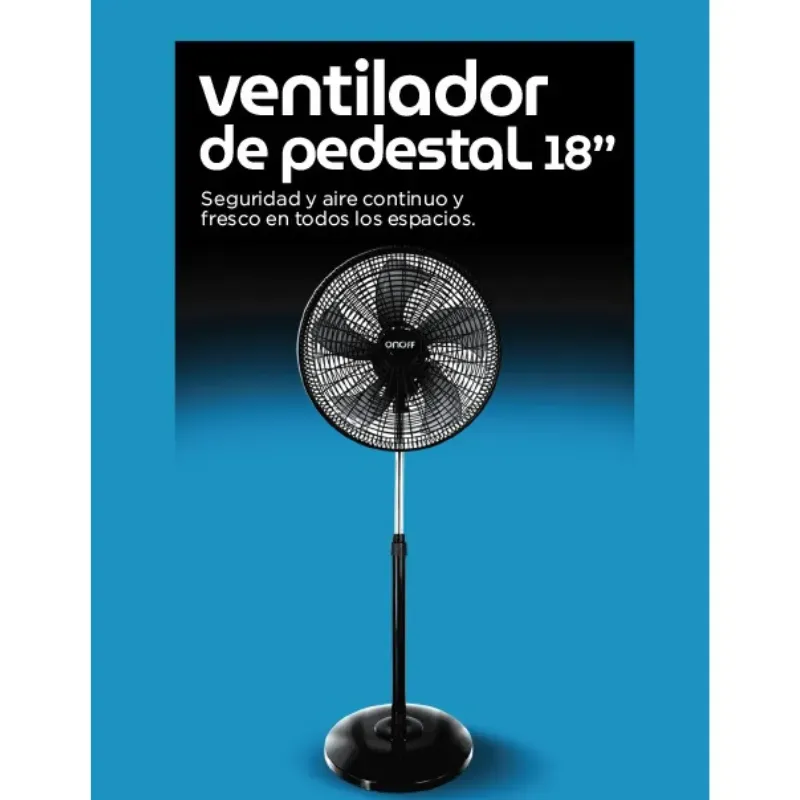 Ventilador Pedestal Onoff By Plus Solution 18" 