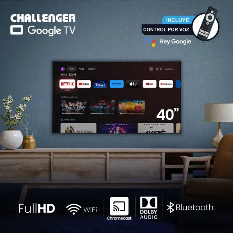 Televisor CHALLENGER 40 Pulgadas 40KG84 BT T2