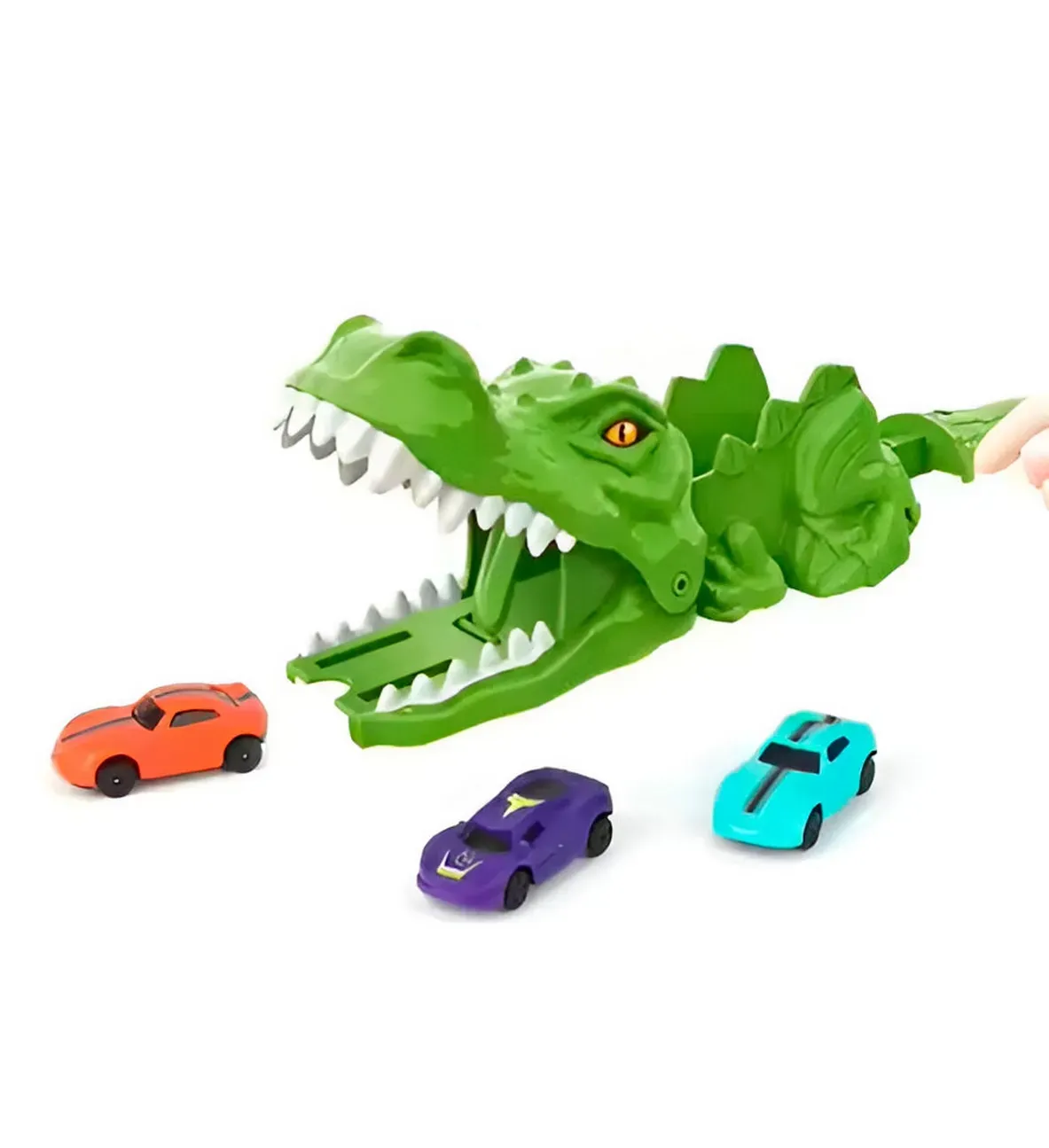 Carros De Carreras Catapulta Dinosaurio Cocodrilo Juguete