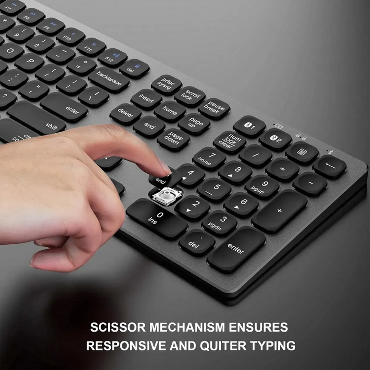 Teclado Inalambrico Recargable Bluetooth Aluminio Profesiona