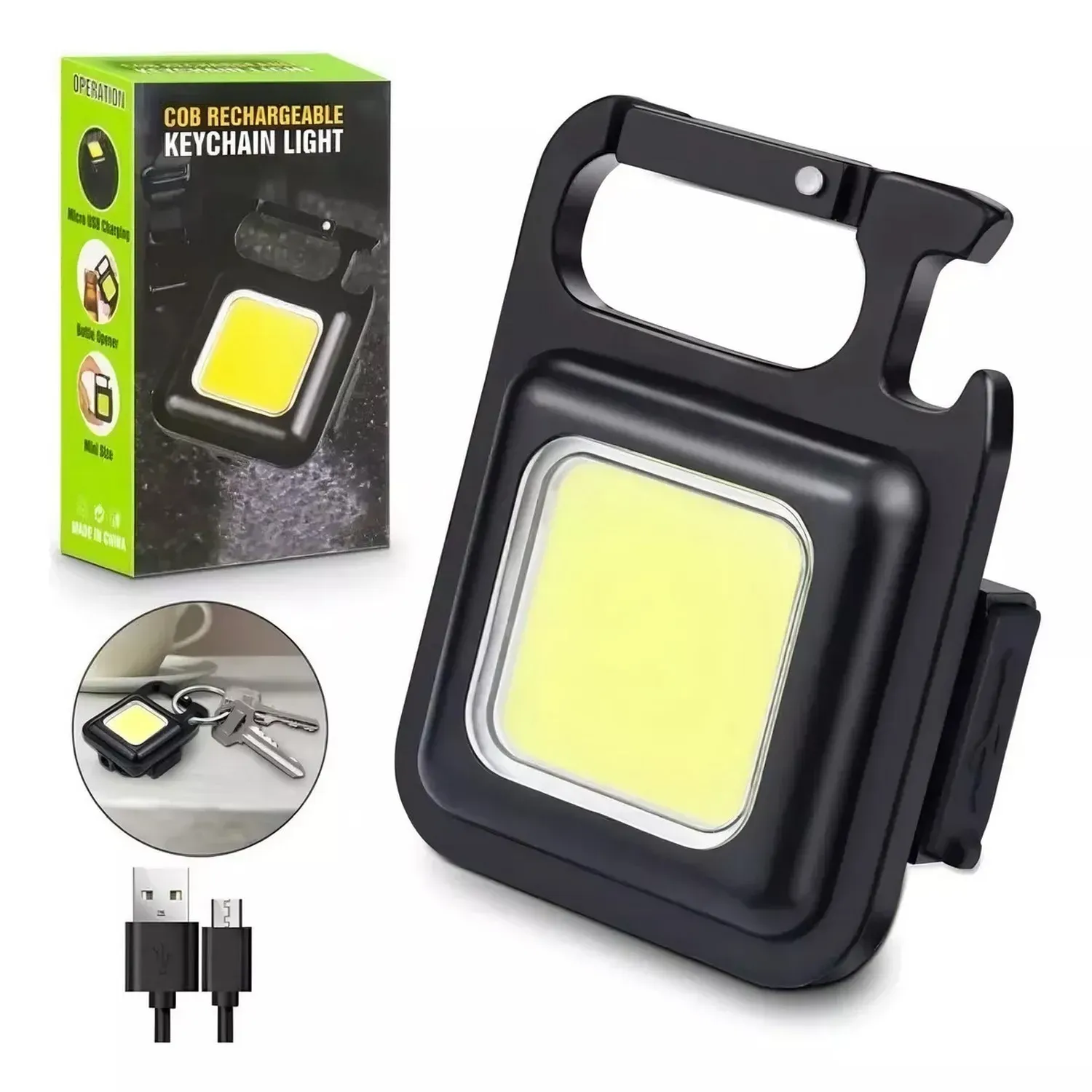 Linterna Mini Llavero Led Recargable Usb Camping Lampara