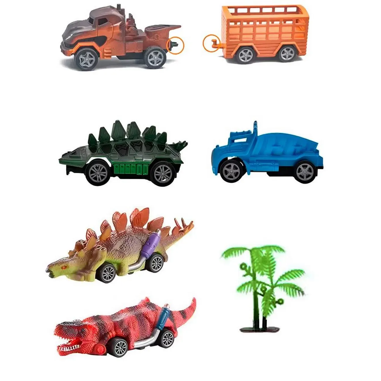 Carros De Impulso Dinosaurio Juguete Interactivo X 6 Unidade