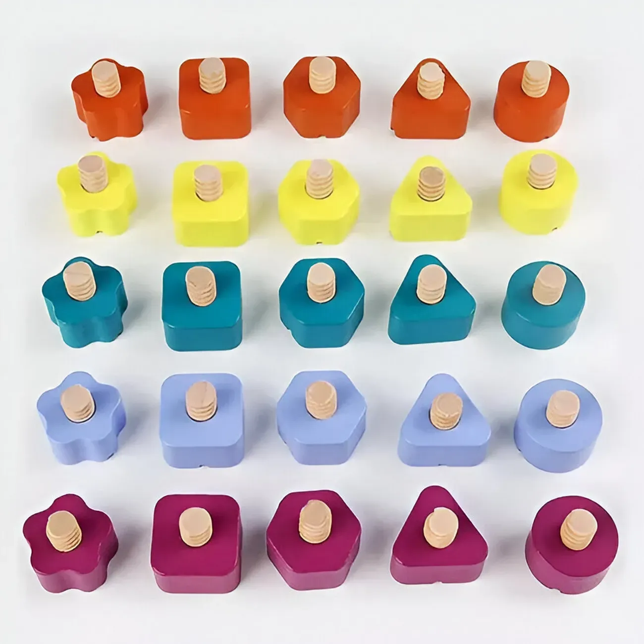 Juego De Mesa Enrosque Encaje Figuras Geometricas Desarrollo