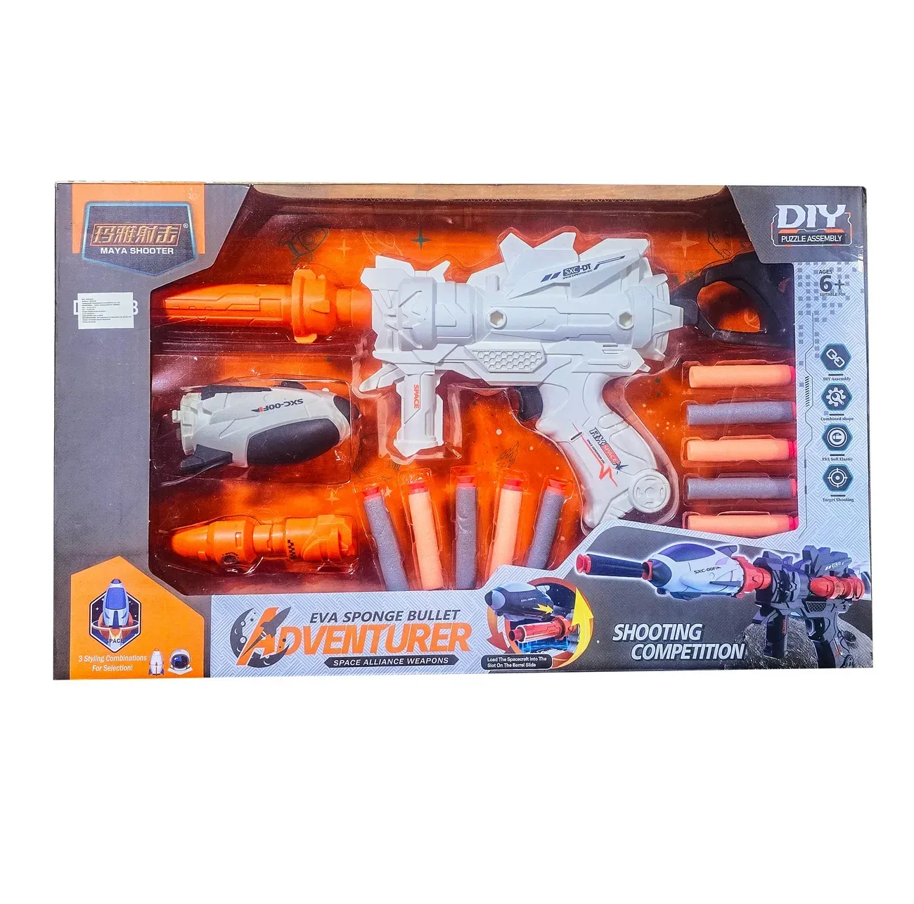 Pistola Lanza Dardos Nerf Multiples Nave Espacial Juguete