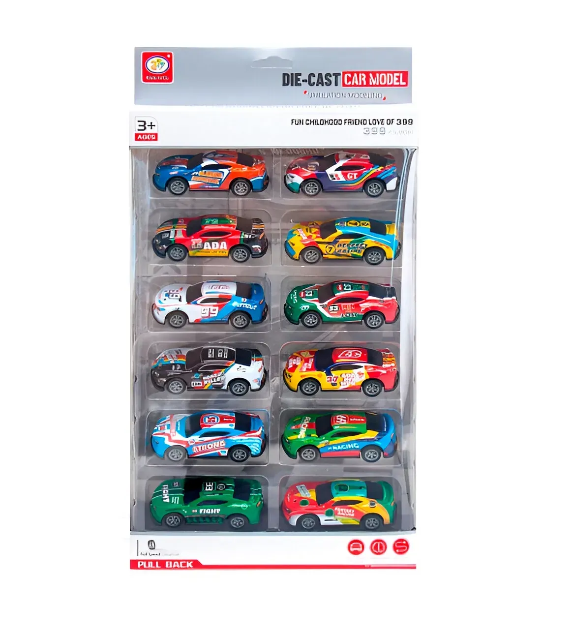 Carro Deportivo Carrera Rally De Impulso Niño X 12 Pcs