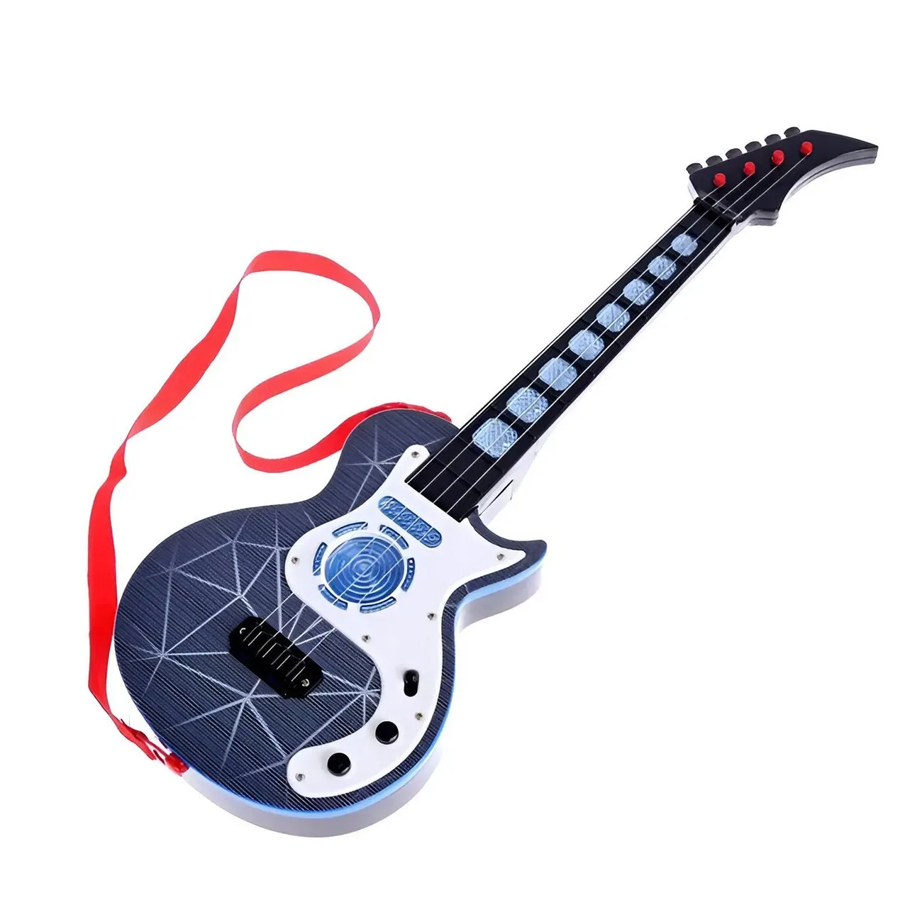 Guitarra Rock Unisex Juguete Luces Interactivo + Baterias