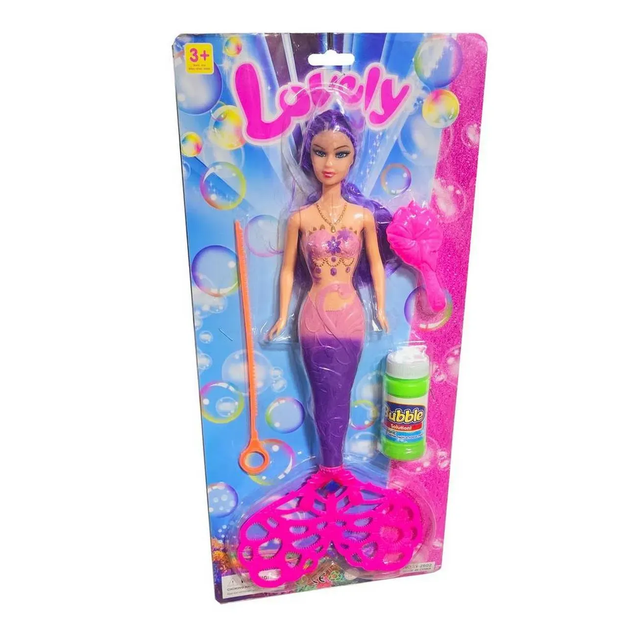 Muñeca Sirena Burbujas Juguete Interactivo Niñas + Liquido