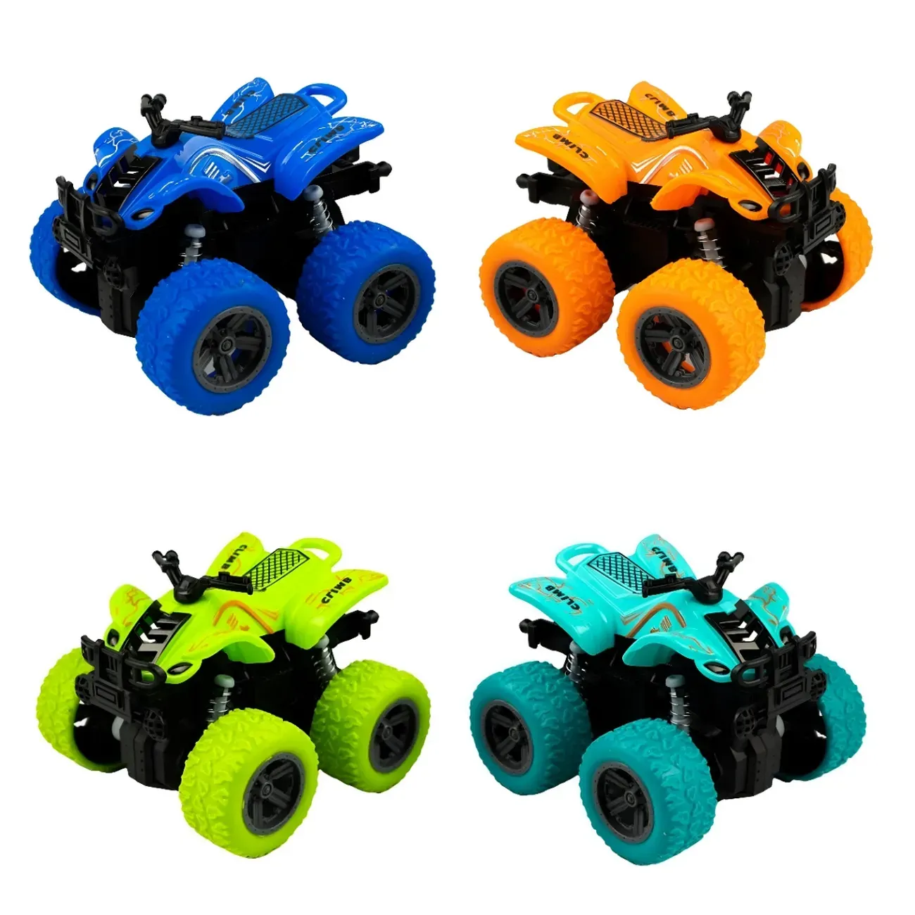 Cuatrimotos De Friccion Multicolor Juguete Niños X 4 Unidad