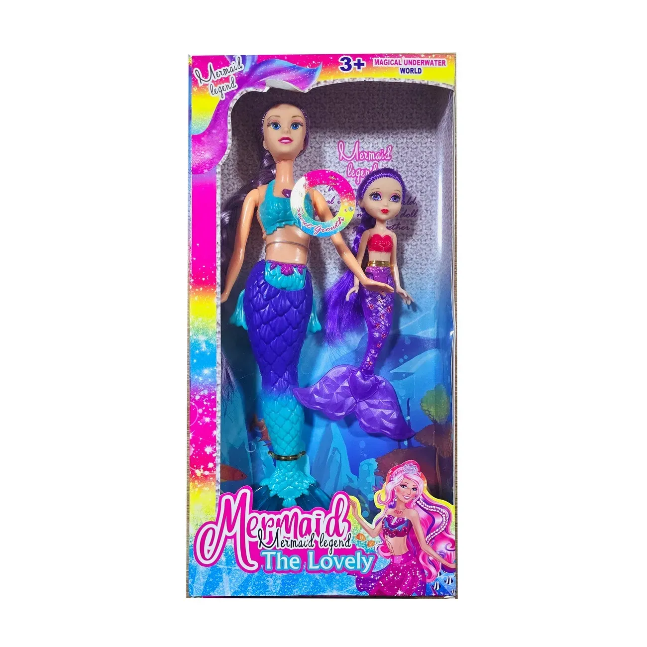 Muñeca Cola Sirena Hija Juguete Niñas Multicolor