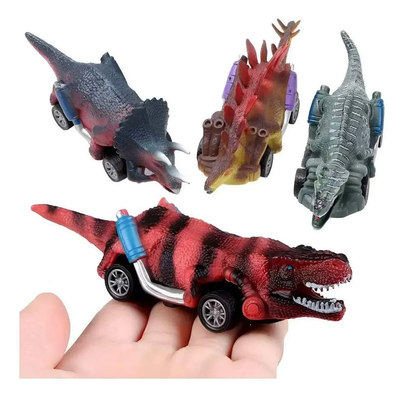 Carros De Impulso Dinosaurio Juguete Interactivo X 6 Unidade