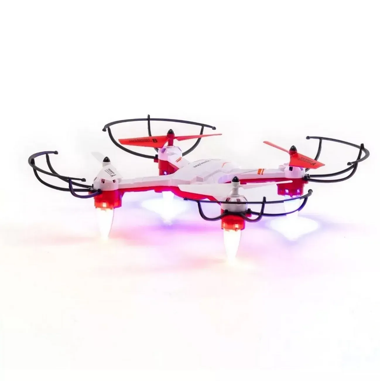 Dron Juguete Recargable Luces Led Control Remoto 4 Helices