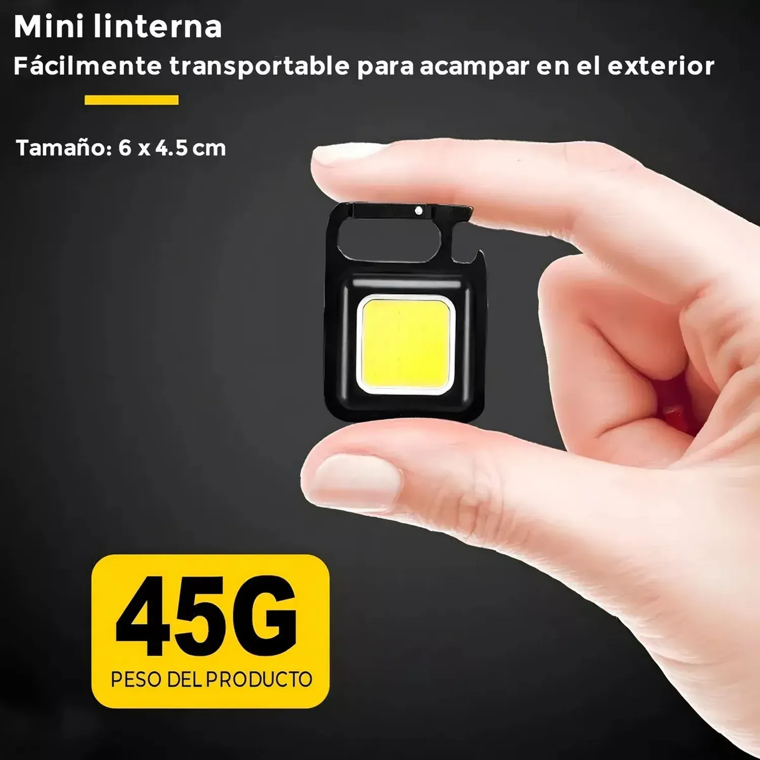 Linterna Mini Llavero Led Recargable Usb Camping Lampara