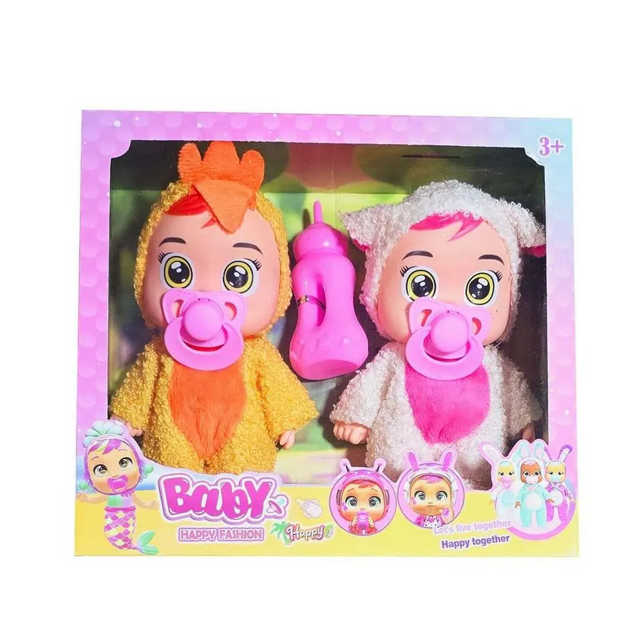 Muñeco Bebe Pijama Lloron Duo Juguete Interactivo Niñas