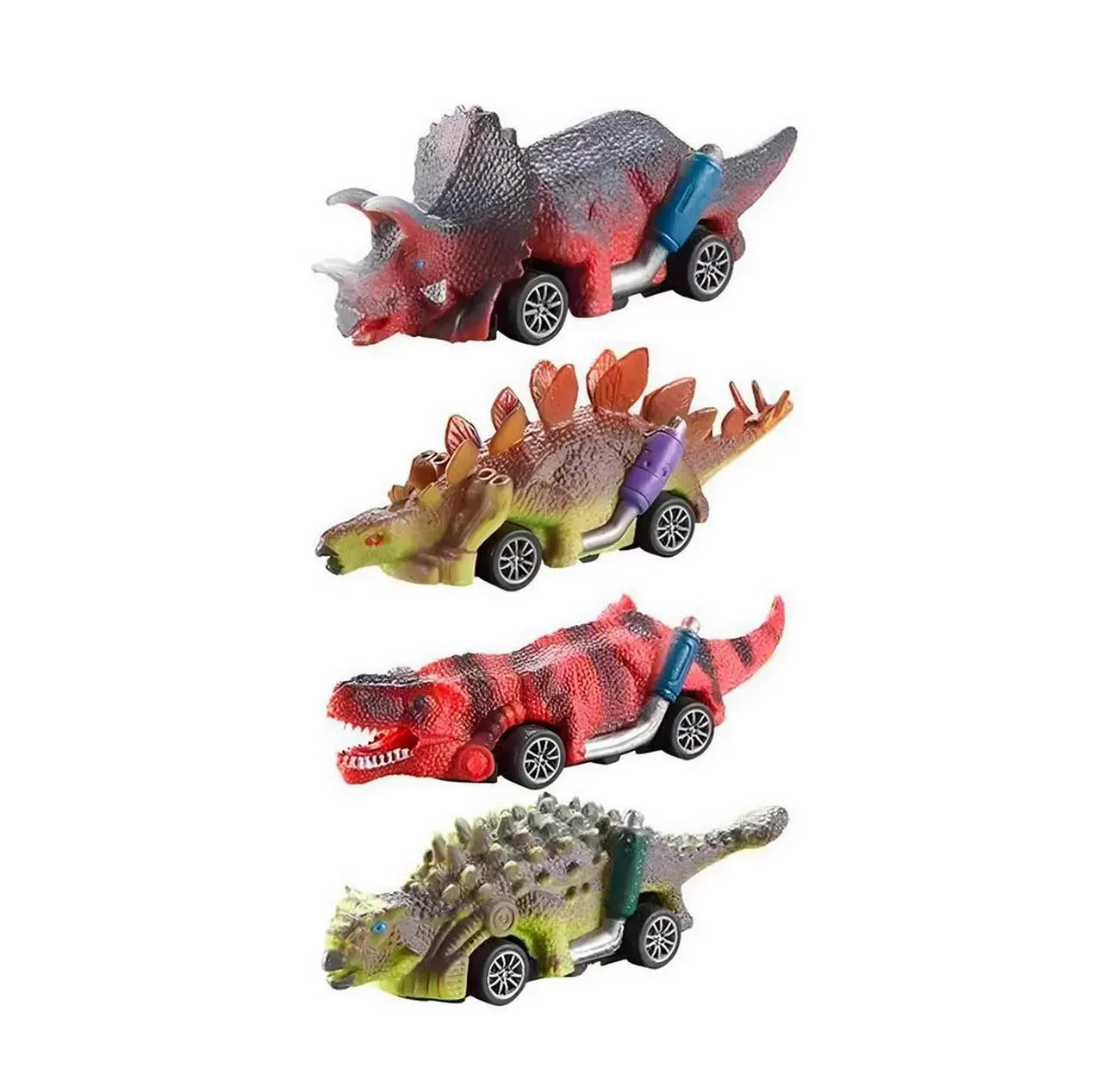 Carros De Impulso Dinosaurio Juguete Interactivo X 8 Unidade