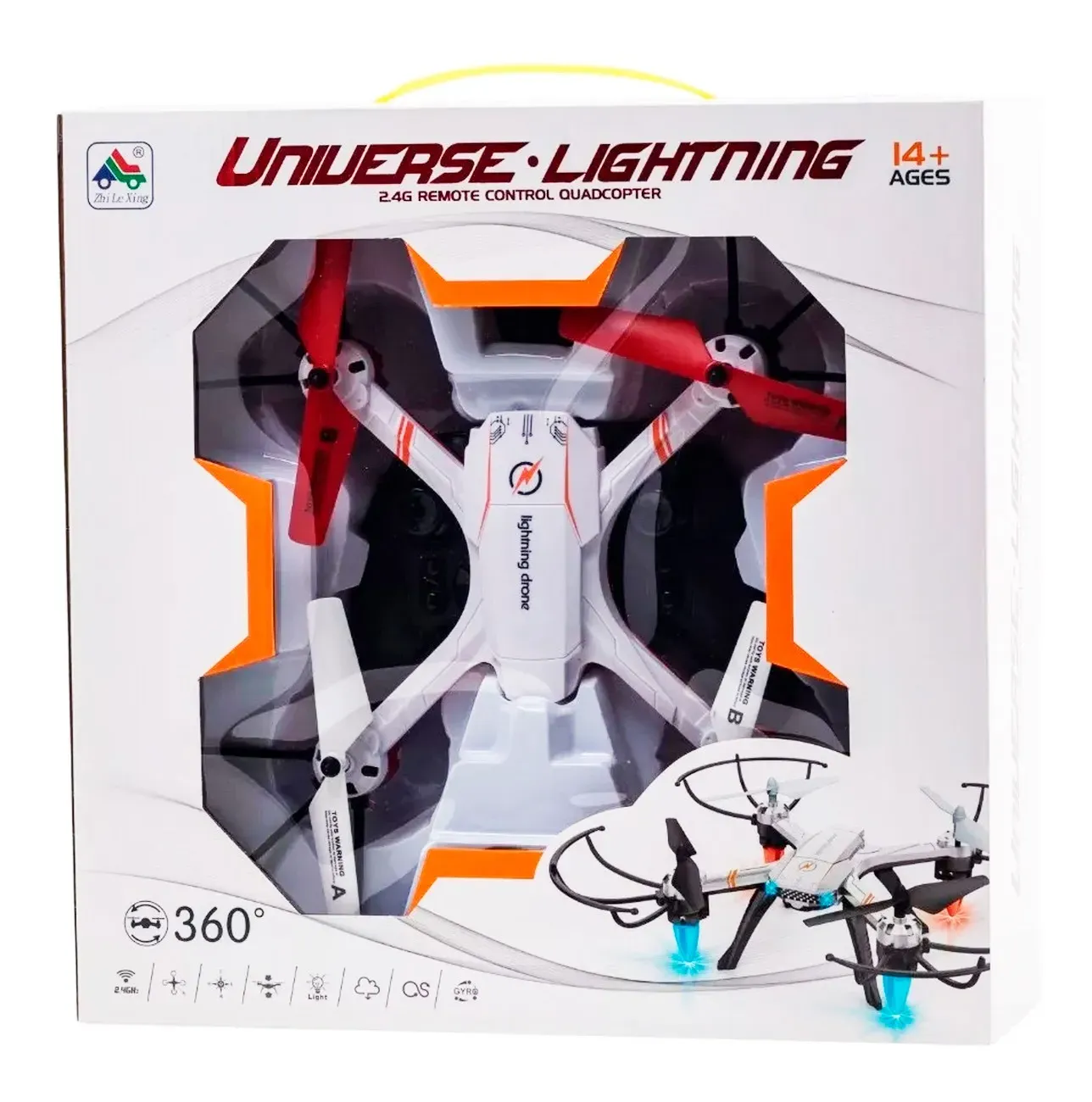 Dron Juguete Recargable Luces Led Control Remoto 4 Helices