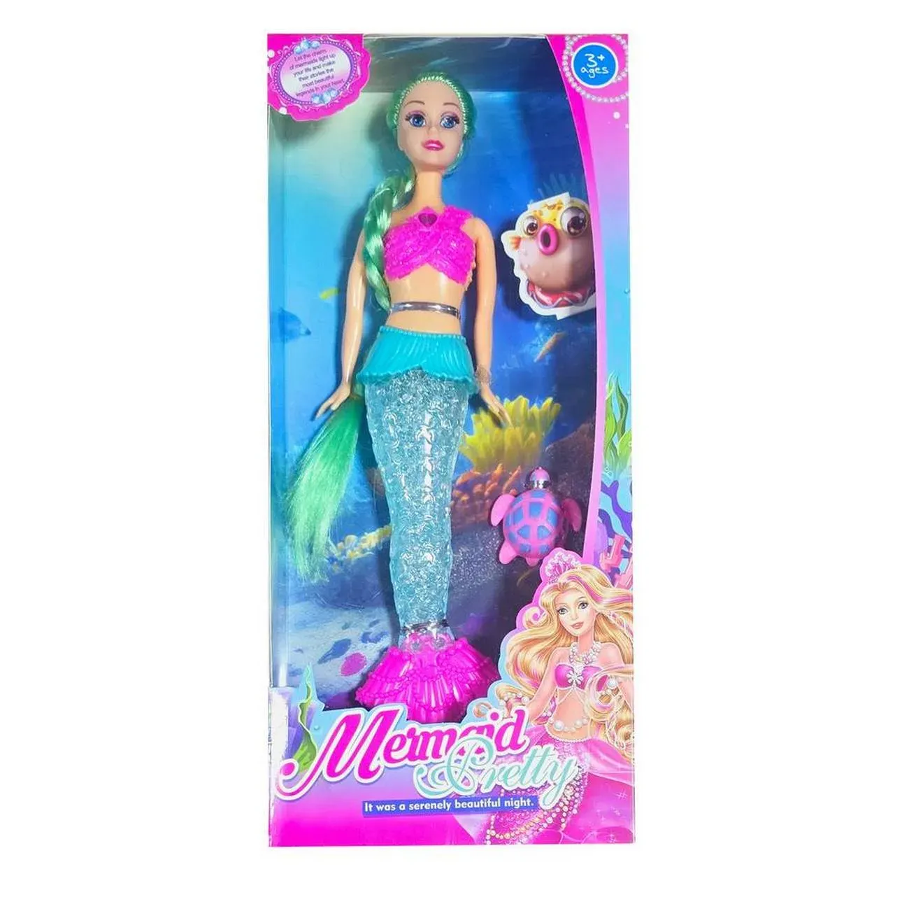 Muñeca Sirena Cola Sirena Tortuga Juguete Niñas Interactivo